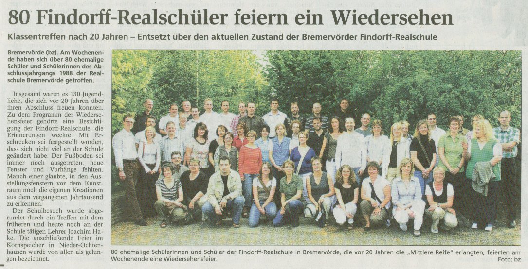 Zeitungsausschnitt von 2008